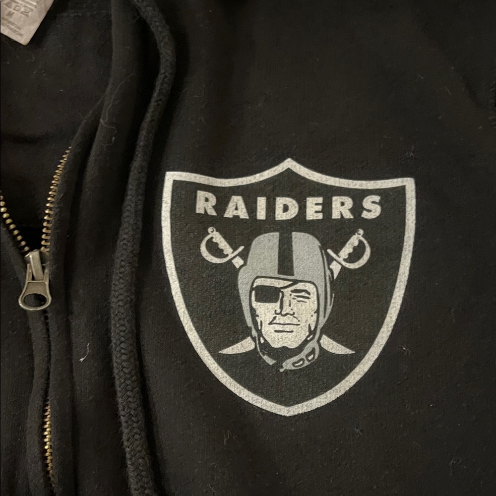 Raiders Black Full Zip Hoodie - Picture 4 of 6